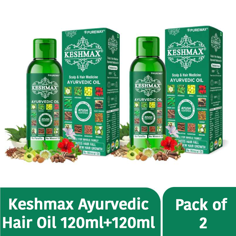 Keshmax Ayurvedic Hair Oil 120ml (Pack of 2)