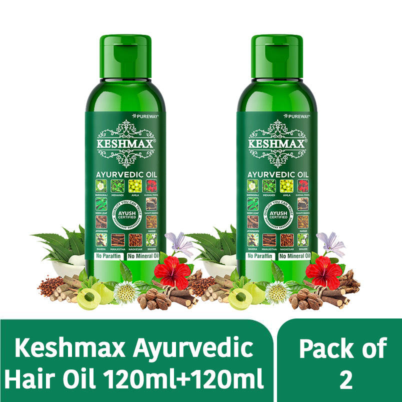 Keshmax Ayurvedic Hair Oil 120ml (Pack of 2)
